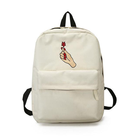 Embroidery Heart Couple Backpacks