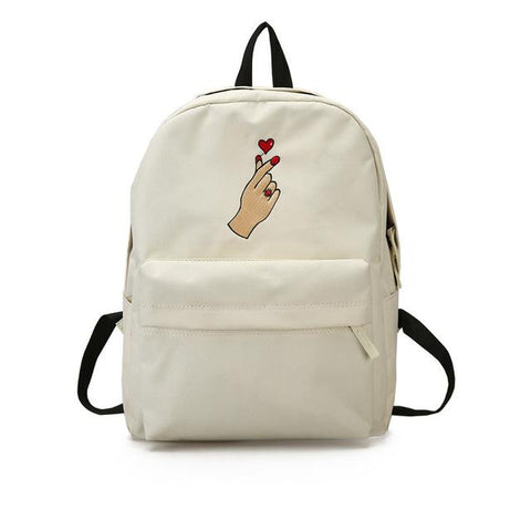 Embroidery Heart Couple Backpacks