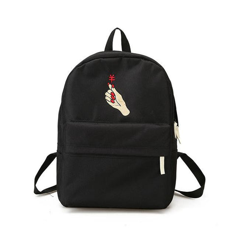 Embroidery Heart Couple Backpacks