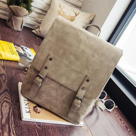 Vintage PU Leather Backpacks